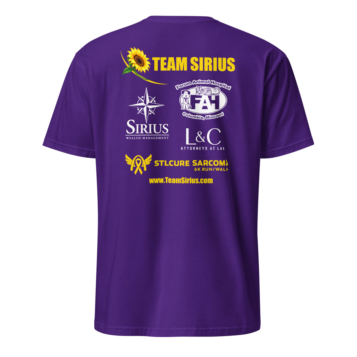 Select Your Shirt Size to Register for Cure Sarcoma Walk